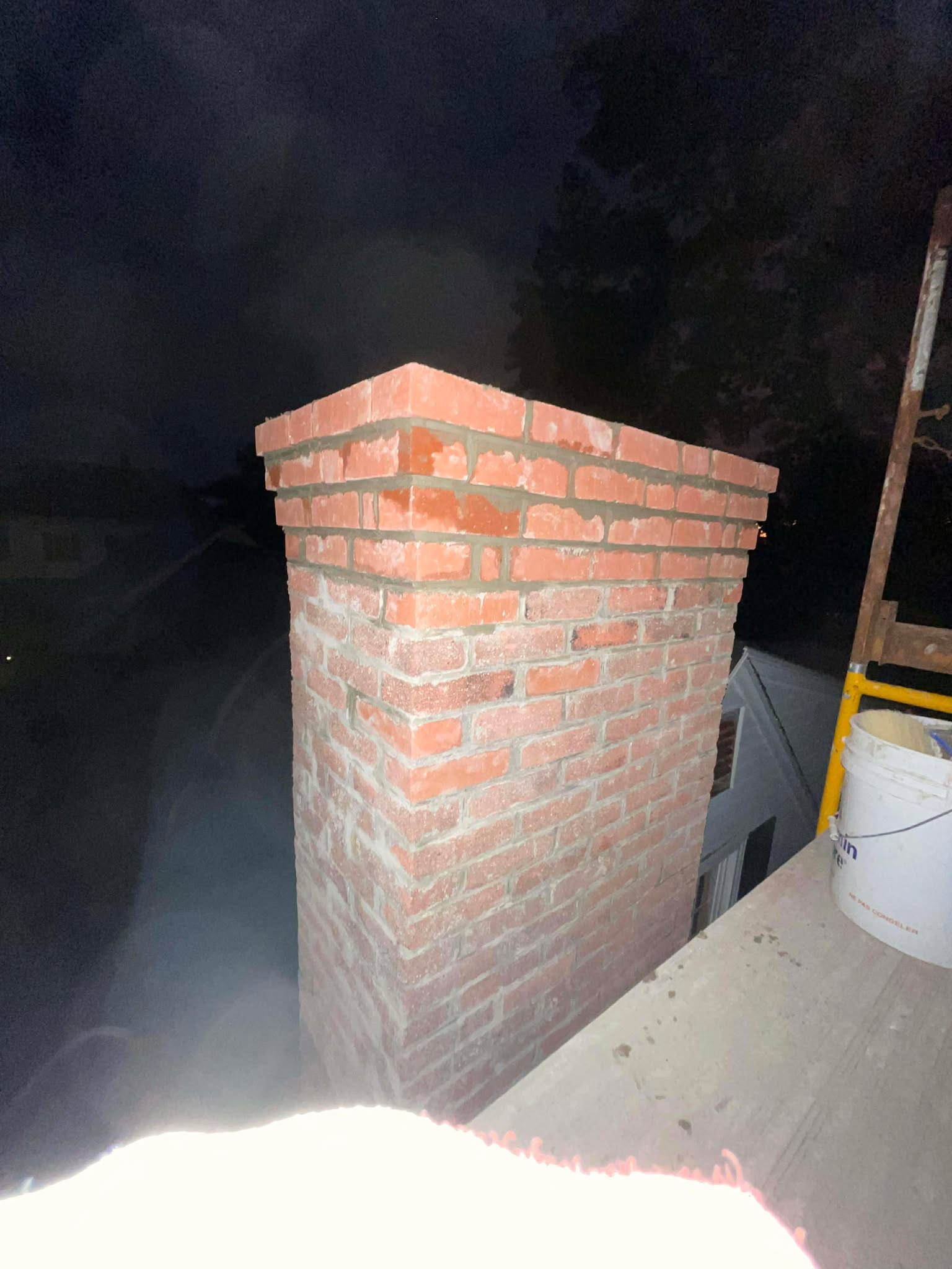 Chimney rebuild before after in Brookline MA by Elite Chimney